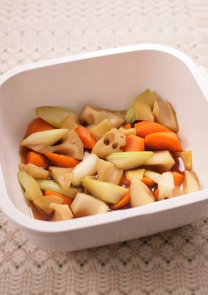 麺つゆ活用！野菜漬【レンジで1分10秒】-レシピのメイン写真