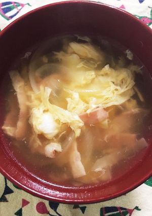 簡単＊ベーコン玉ねぎ卵のコンソメスープ＊-レシピのメイン写真