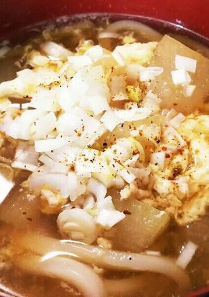 冬瓜のそぼろ煮をリメイク～冬瓜うどん-レシピのメイン写真
