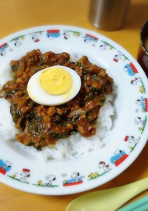 ほうれん草キーマカレー-レシピのメイン写真