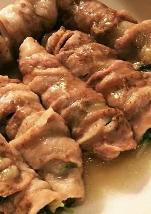 ヘルシー！豆苗と豚バラの中華風レンジ蒸し-レシピのメイン写真