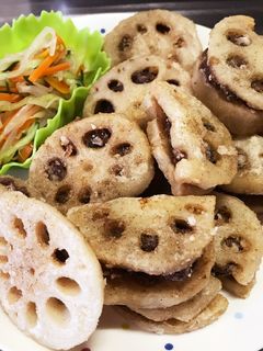 フライパンで♫蓮根のはさみ揚げ♫-レシピのメイン写真