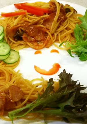 簡単! ハロウィンに、スマイルパスタ-レシピのメイン写真