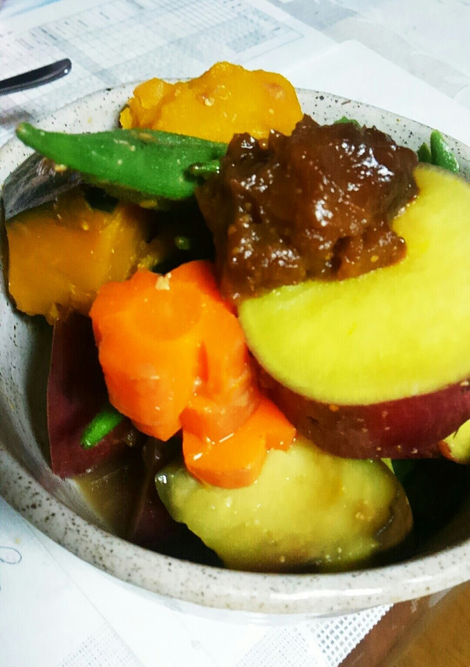 秋野菜の味噌餡掛けゆりさん風-レシピのメイン写真