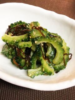 ゴーヤの塩昆布和え-レシピのメイン写真
