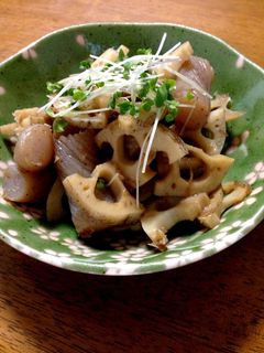 れんこんとこんにゃくの簡単♪土佐煮-レシピのメイン写真