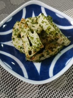 簡単常備菜☆レンコンの青さ焼き-レシピのメイン写真