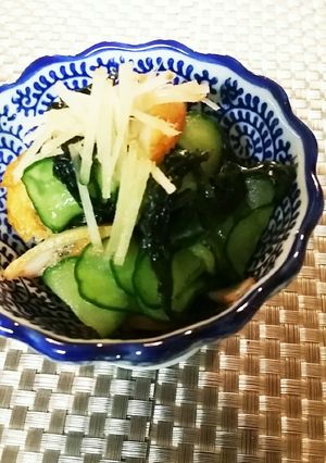 生ワカメの干し海苔風味の酢の物-レシピのメイン写真