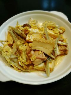 鶏とゴボウと厚揚げの卵とじ-レシピのメイン写真