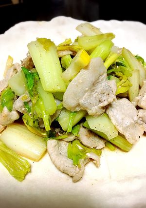 豚肉とセロリのレモン炒め-レシピのメイン写真