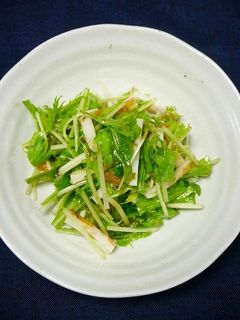 簡単!水菜と竹輪の梅レモン和え-レシピのメイン写真