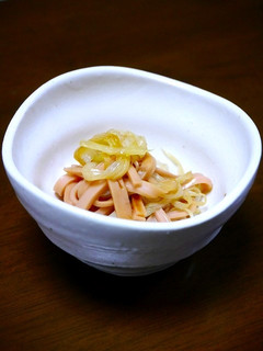 レンジで簡単小鉢!魚肉ソーセージの葱和え-レシピのメイン写真