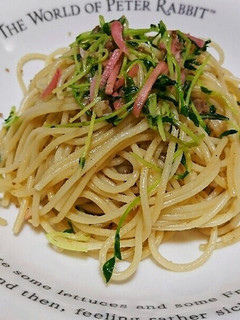豆苗とコンビーフの和風パスタ-レシピのメイン写真