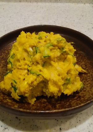 ほくほくカボチャとサツマイモの秋味サラダ-レシピのメイン写真