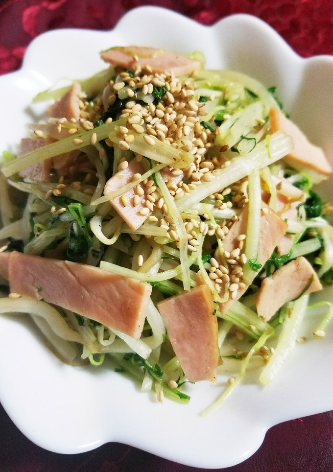 水菜とハムの炒め物-レシピのメイン写真