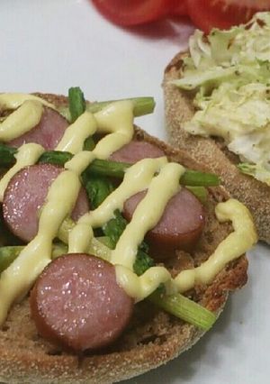 簡単☆朝食☆アスパラソーセージトースト-レシピのメイン写真