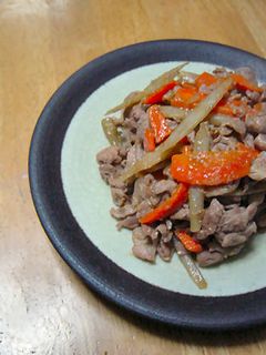 鶏肉とごぼうの味噌炒め-レシピのメイン写真