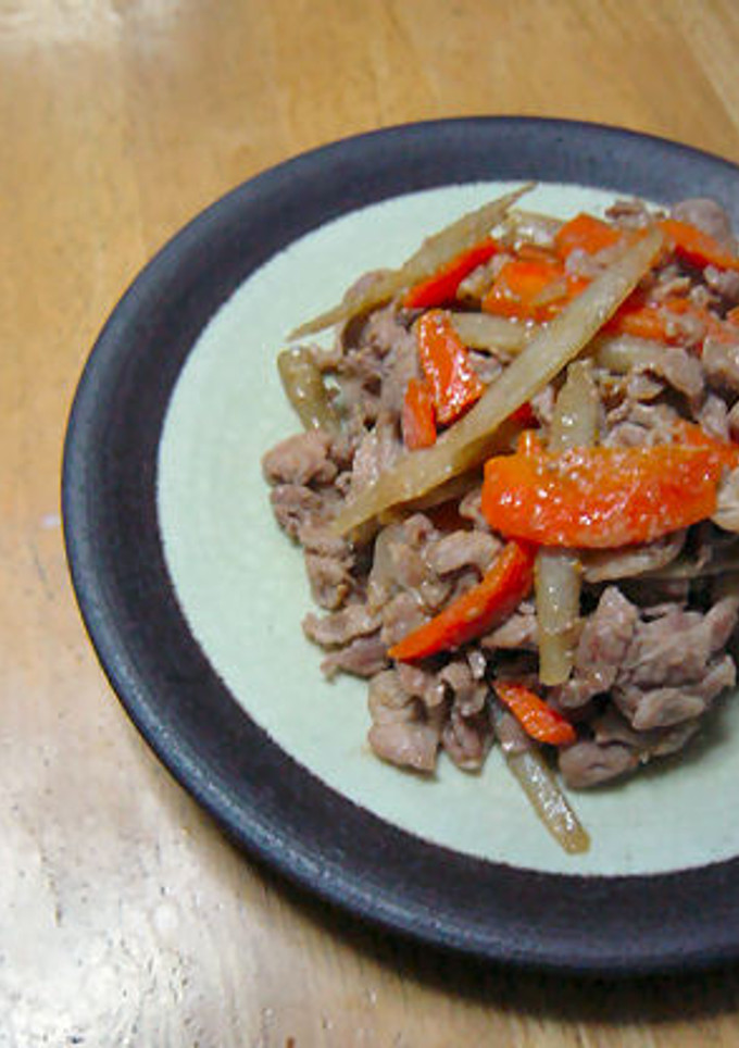 鶏肉とごぼうの味噌炒め-レシピのメイン写真