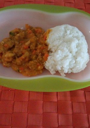 豚挽き肉で☆幼児のかぼちゃカレー-レシピのメイン写真
