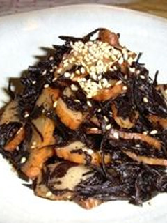 レンジで3分♪簡単ひじきのごまポン煮☆-レシピのメイン写真