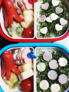 幼稚園(年少)双子のお弁当2-レシピのメイン写真