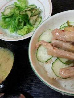 甘辛豚丼定食(血管ダイエット1155)-レシピのメイン写真