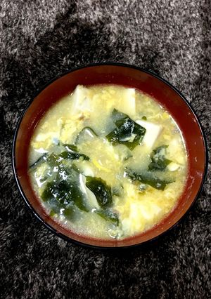 余った麻婆豆腐で味噌汁風スープに☆-レシピのメイン写真