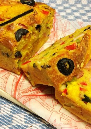 ＊黒オリーブとたっぷり野菜のケークサレ＊-レシピのメイン写真