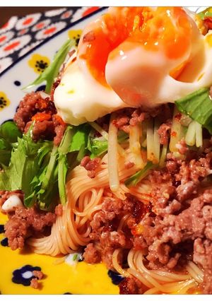 油そば風そうめん-レシピのメイン写真