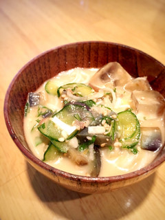 なす煮浸したっぷり冷汁風おそうめん-レシピのメイン写真