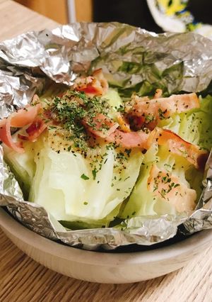 キャベツのホイル蒸し:-)-レシピのメイン写真