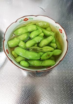 枝豆下処理方法&絶品枝豆だし汁煮-レシピのメイン写真