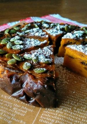しっとり♡かぼちゃケーキ＊ココアマーブル-レシピのメイン写真