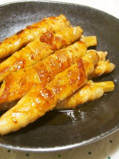ごぼうの豚バラ巻き♪タレが照り照り~!-レシピのメイン写真