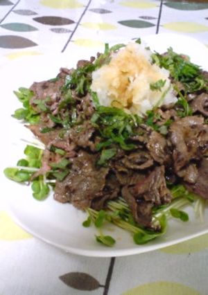 牛薄切り肉の和風おろしだれがけ-レシピのメイン写真