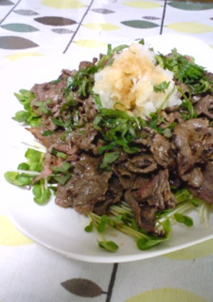 牛薄切り肉の和風おろしだれがけ-レシピのメイン写真