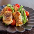 肉巻き豆腐とししとうの味噌炒め