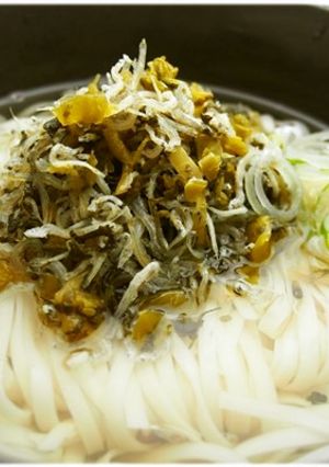 高菜漬けとじゃこのぶっかけ冷しうどん-レシピのメイン写真