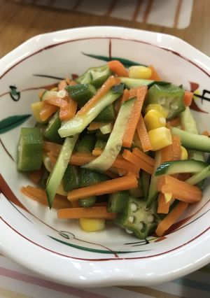 夏野菜の和風ドレッシング和え-レシピのメイン写真
