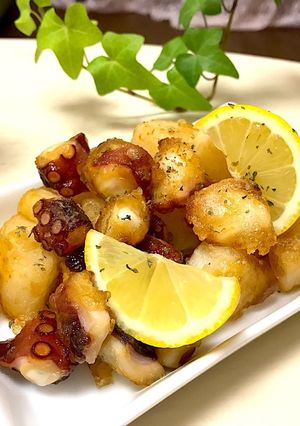 タコの唐揚げ長芋も！〜洗い物なし〜-レシピのメイン写真
