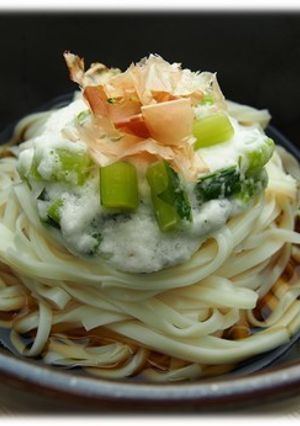 野沢菜漬けととろろのさっぱりざるうどん-レシピのメイン写真