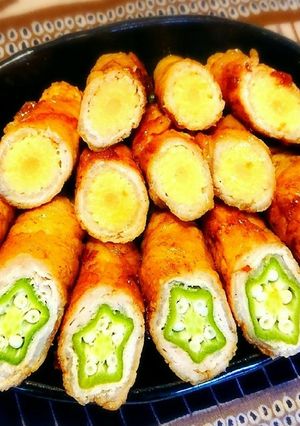 おくらとヤングコーンの肉巻き-レシピのメイン写真