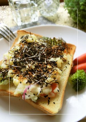 リメイク*ポテサラの海苔胡麻和トースト-レシピのメイン写真