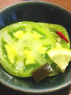 青いトマトの塩麹漬け-レシピのメイン写真