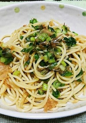 余ったパスタで簡単!ネギおかかパスタ-レシピのメイン写真
