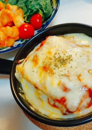 残りシチューをアレンジ☆豆腐のラザニア風-レシピのメイン写真