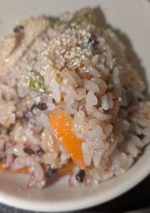 減塩料理 十六穀鶏炊き込みご飯-レシピのメイン写真