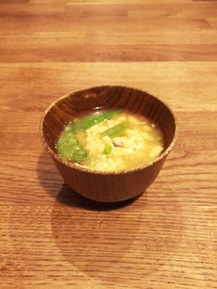 絹さやと豆腐と卵のふわふわみそ汁-レシピのメイン写真