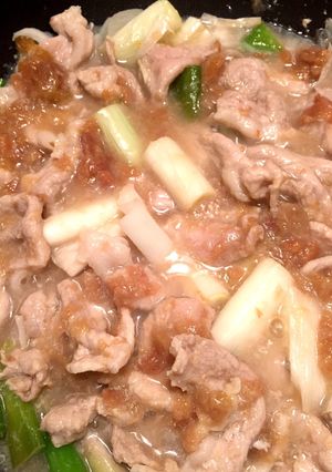 旦那大好き超簡単！豚肉の梅干炒め煮-レシピのメイン写真