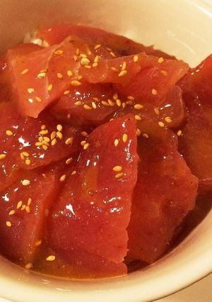 【マグロ】ごまぽんでマグロ漬け丼-レシピのメイン写真